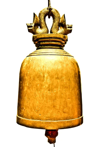 La campana d'oro isolata su sfondo bianco — Foto Stock