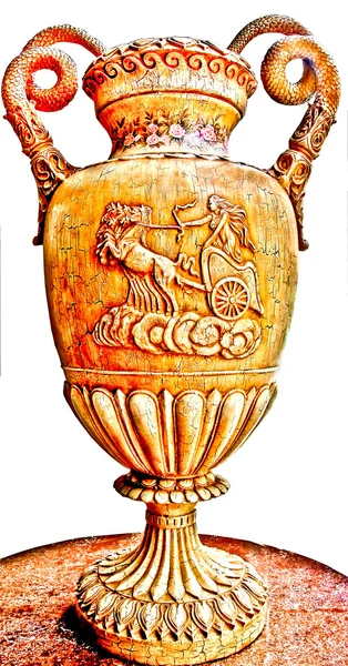 Het aardewerk van vaas geïsoleerd op witte achtergrond — Stockfoto