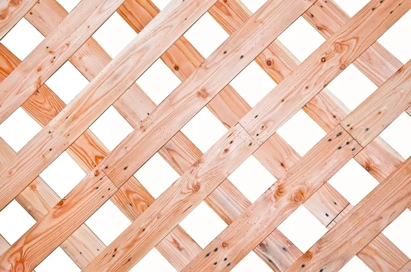 La pared de madera aislada sobre fondo blanco —  Fotos de Stock