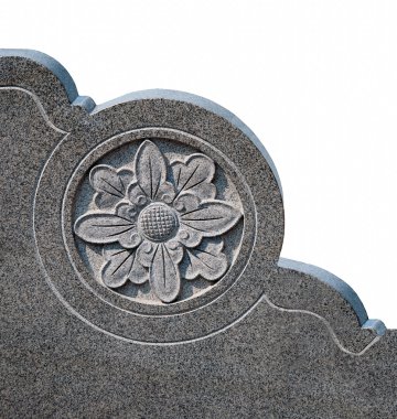 The Carving flower on rock clipart