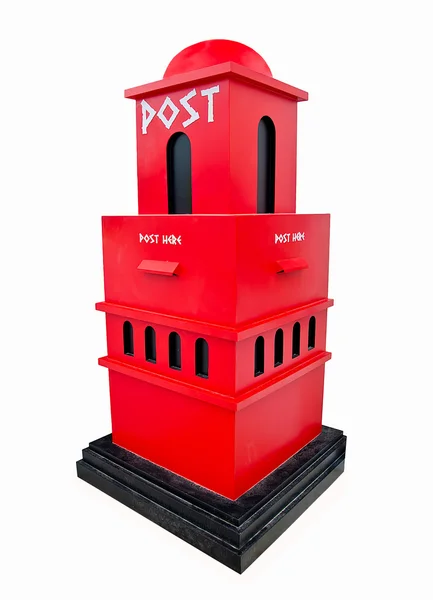 白い背景上に分離されて近代的な郵便ポスト — ストック写真