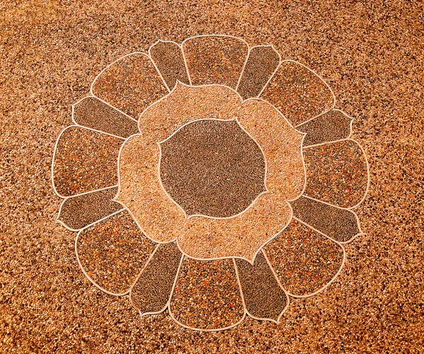 Çakıl taşı döşeme zemin sanatı — Stok fotoğraf