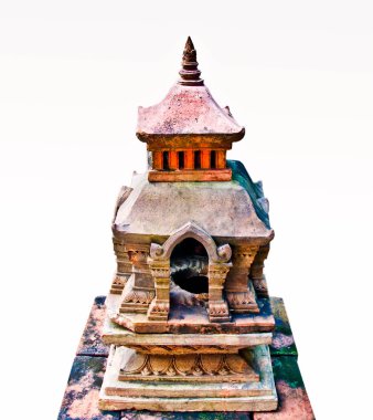 Beyaz arka plan üzerinde izole stupa