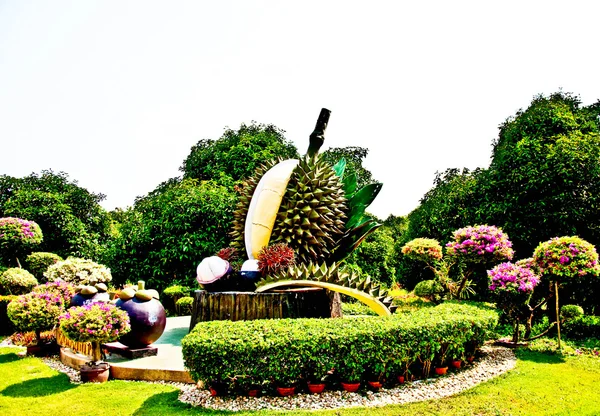 La puja durian y mangostán y rambutan — Foto de Stock