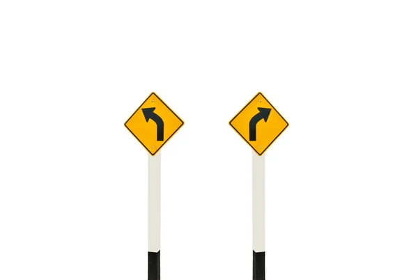 De gids post linksaf en sla rechtsaf van verkeer — Stockfoto