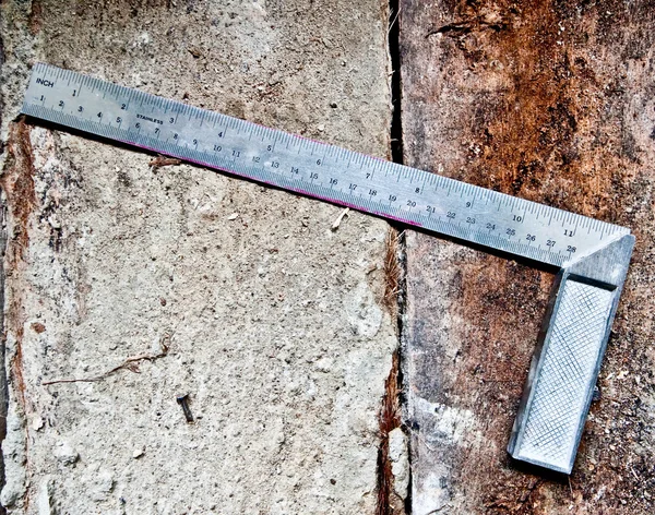 The Steel ruler — Stock Photo, Image