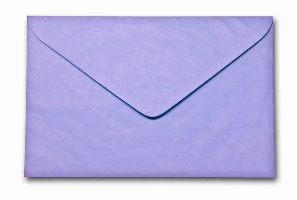 Le violet coloré de l'enveloppe isolé sur fond blanc — Photo