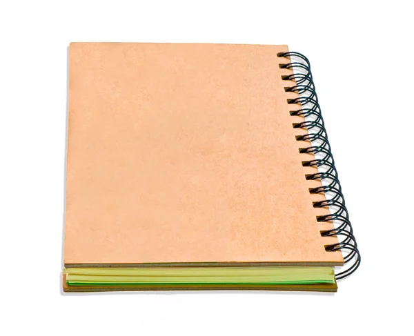 O caderno isolado em fundo branco — Fotografia de Stock