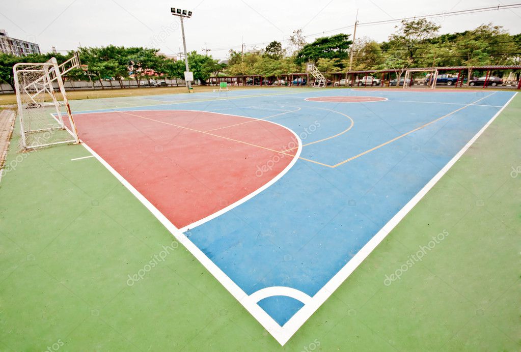 The Perspective view of rubber soccer field — Stock Photo © cbenjasuwan ...