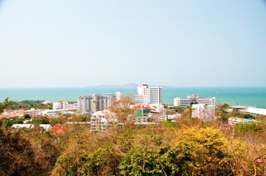 Tayland pattaya şehrinin kuş bakışı