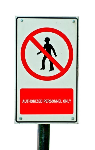 El signo de personal autorizado solo aislado sobre fondo blanco —  Fotos de Stock