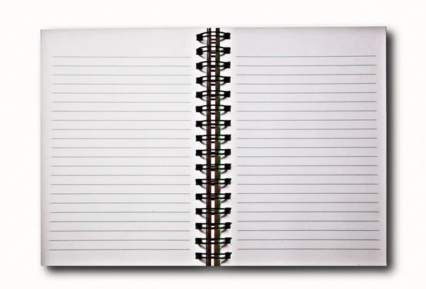 Der Notizbuch-Rohling isoliert auf weißem Hintergrund — Stockfoto