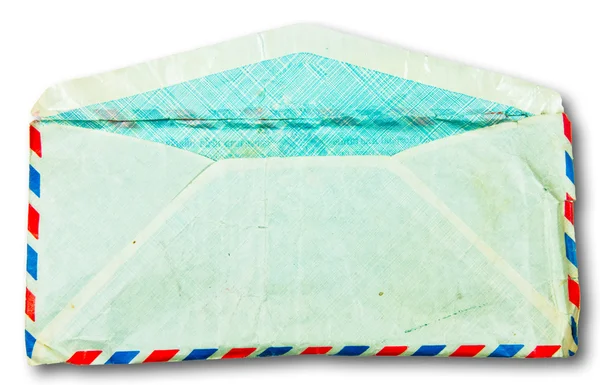 O envelope antigo isolado no fundo branco — Fotografia de Stock