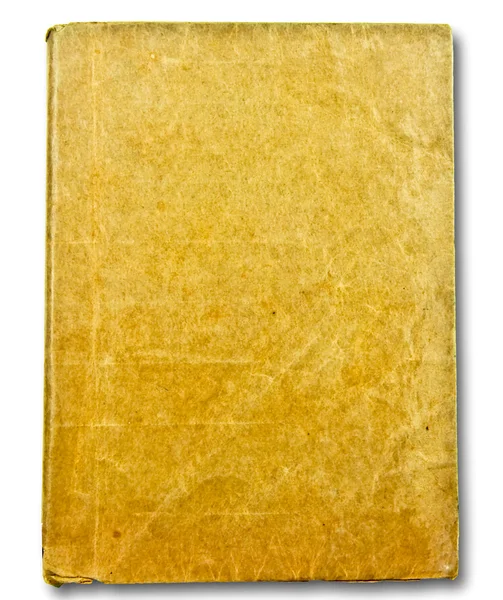 O livro marrom Vintage isolado no fundo branco — Fotografia de Stock