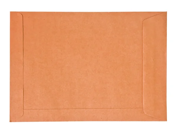 O envelope marrom isolado no fundo branco — Fotografia de Stock