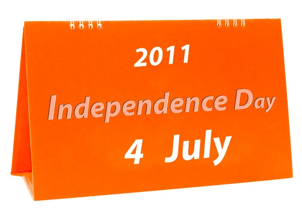 The Calendar of independence day isolated on white background — Zdjęcie stockowe