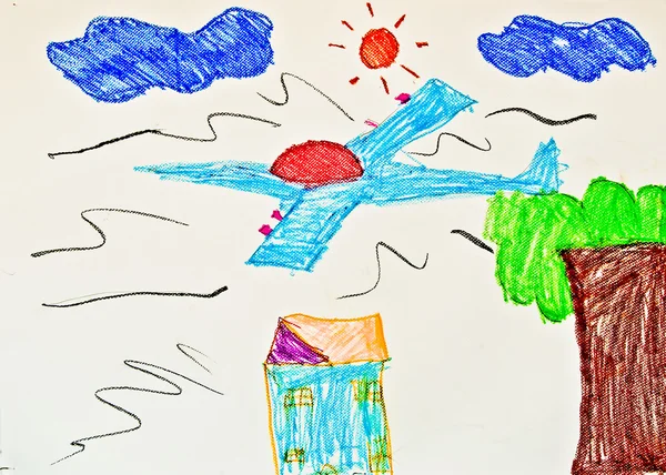 5 岁以下的儿童画 — 图库照片