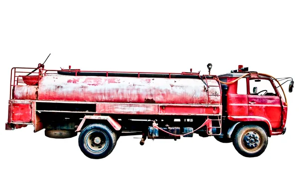Il camion dei pompieri Vintage isolato su sfondo bianco — Foto Stock