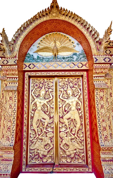 The Thai style Buddhist church door — Stock Photo, Image