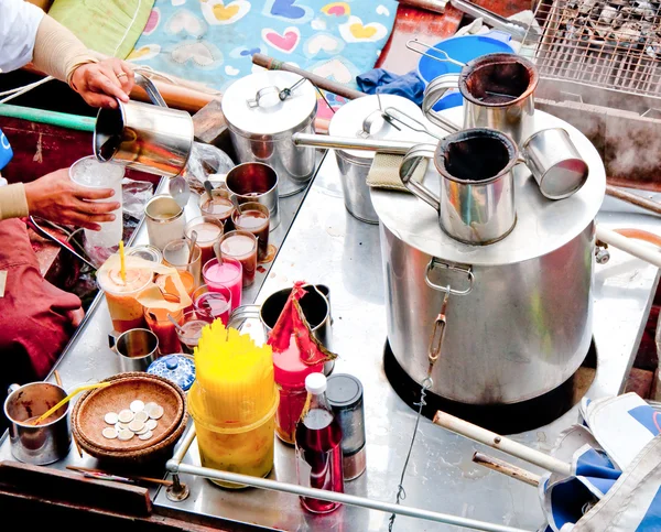Båt kaffet i thailand — Stockfoto
