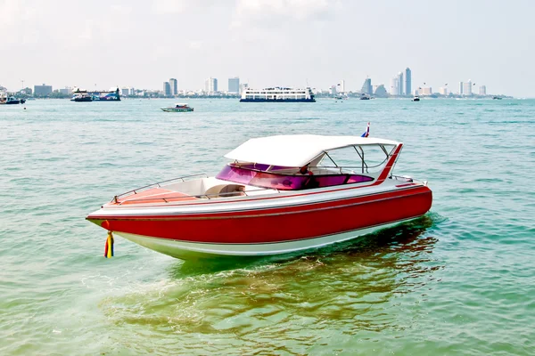 De rode speedboot — Stockfoto