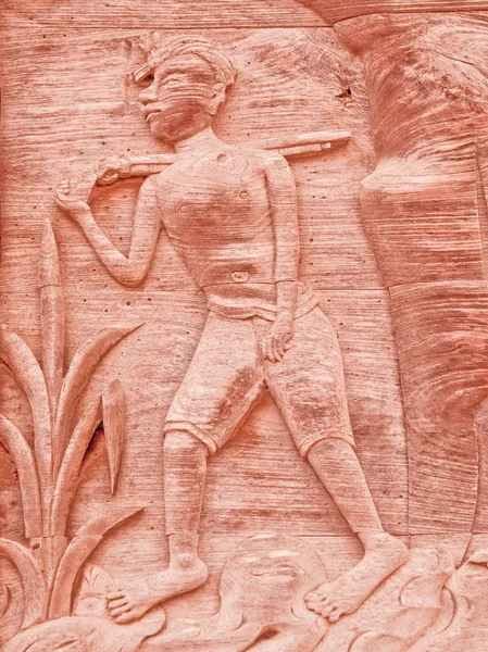Το σκάλισμα ξύλο της μητρική ταϊλανδέζικο στιλ — Φωτογραφία Αρχείου