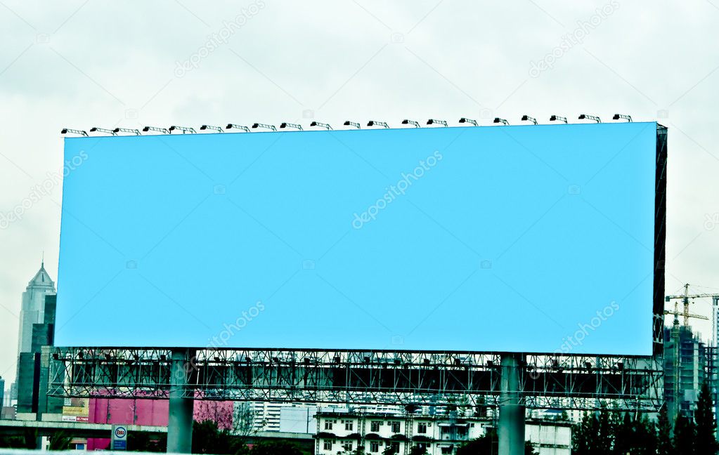 The Blank of board for advertise along the road