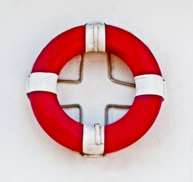 The Life buoy preserver isolated on white background clipart