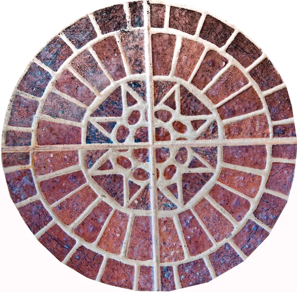Die farbenfrohe Vintage-Keramikfliesen Bodendekoration — Stockfoto