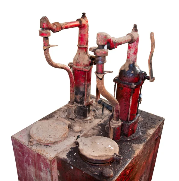 La pompa carburante Vintage isolato su sfondo bianco — Foto Stock