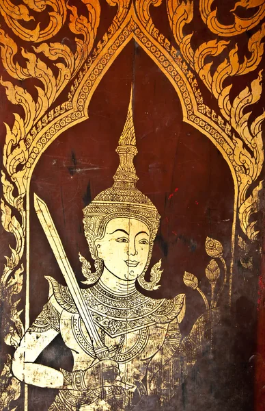 A arte de pintura tradicional estilo tailandês — Fotografia de Stock