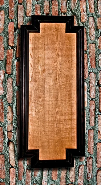 A moldura vintage na parede de tijolo textura de fundo — Fotografia de Stock