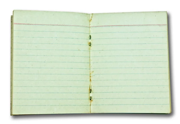 Beyaz arka plan üzerinde izole eski boş kağıt — Stok fotoğraf