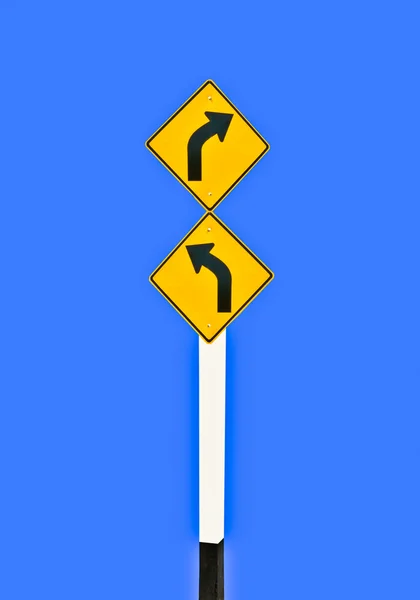 Stanowisko Przewodnik skręcić w lewo i prawo — Zdjęcie stockowe