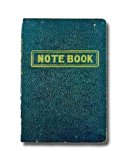 Ročník notebook izolovaných na bílém pozadí — Stock fotografie