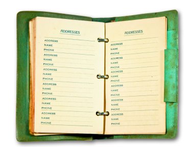 Beyaz arka plan üzerinde izole klasik notebook