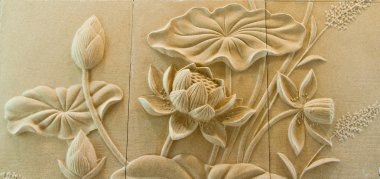 The Sculpture sandstone of lotus clipart