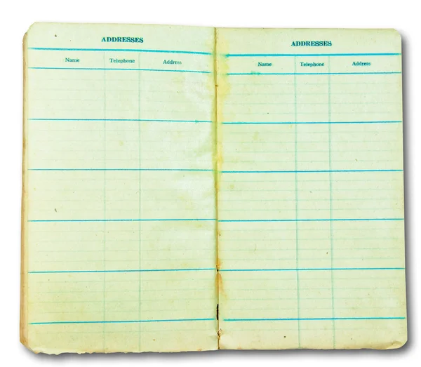 Das Notizbuch auf weißem Hintergrund — Stockfoto