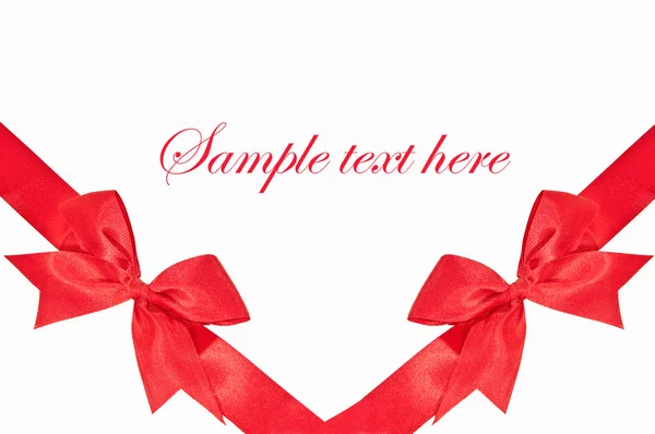 The Red ribbon isolated on white background — Stock Photo, Image