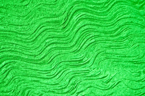 The Wave pattern on green cement floor background — Stock Photo, Image