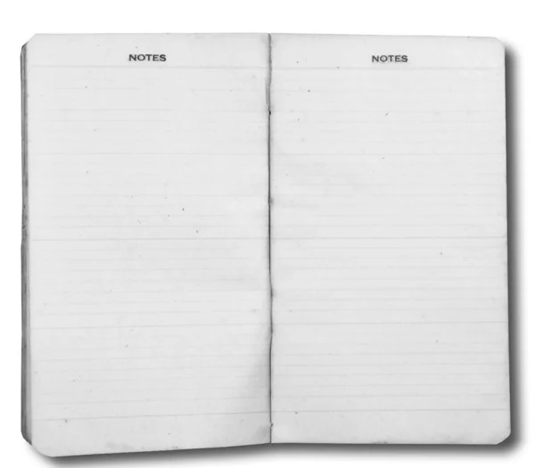 Винтажный ноутбук изолирован на белом фоне — стоковое фото