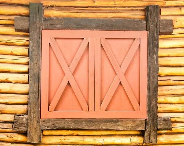 木製の背景に古い木製の窓 — ストック写真