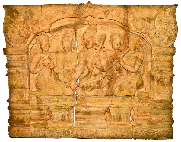 Der geschnitzte Sandstein von Götterstatus — Stockfoto
