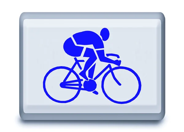 自行车种族隔离在白色背景上的标志 — 图库照片