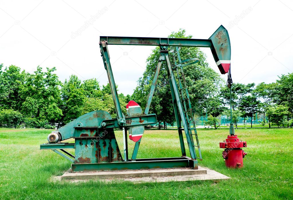 Old rusty oil pump