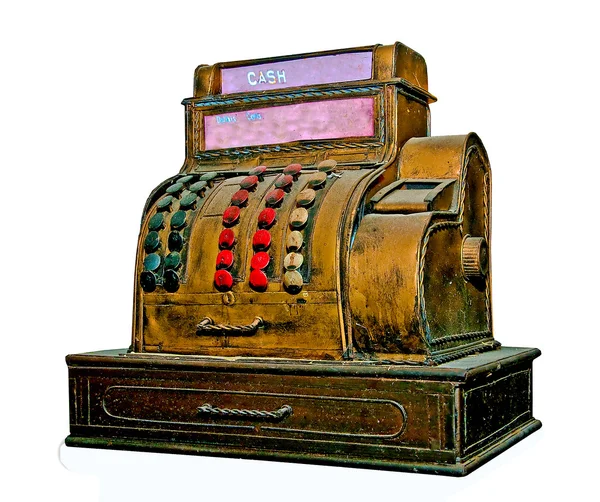 The Vintage slot machine isolated on white background — Stock Photo, Image