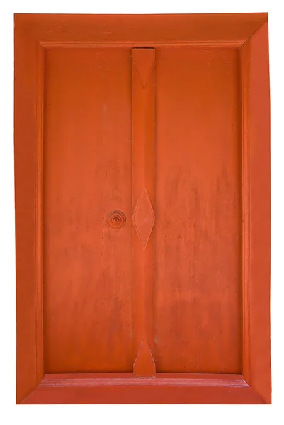 Antica porta isolata su sfondo bianco — Foto Stock