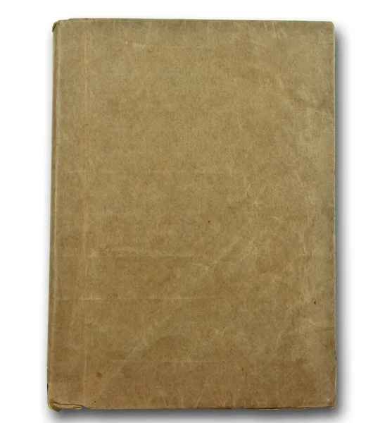 O livro marrom Vintage isolado no fundo branco — Fotografia de Stock