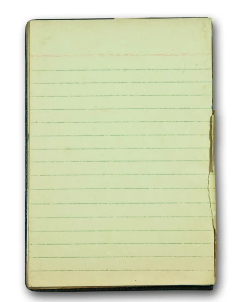Starý prázdný zápisník izolovaných na bílém pozadí — Stock fotografie