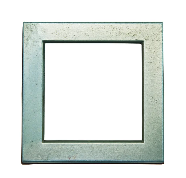 Der alte Aluminiumrahmen isoliert auf weißem Hintergrund — Stockfoto